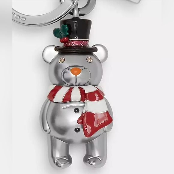 COACH Snowmen 3D Bear Tote Charm/Keyring With Dog Clip NWT ⛄️… - Picture 3 of 10